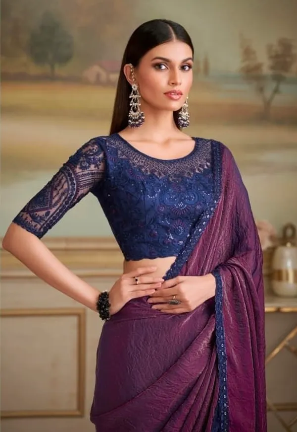 Purple_Designer_Fancy_Saree