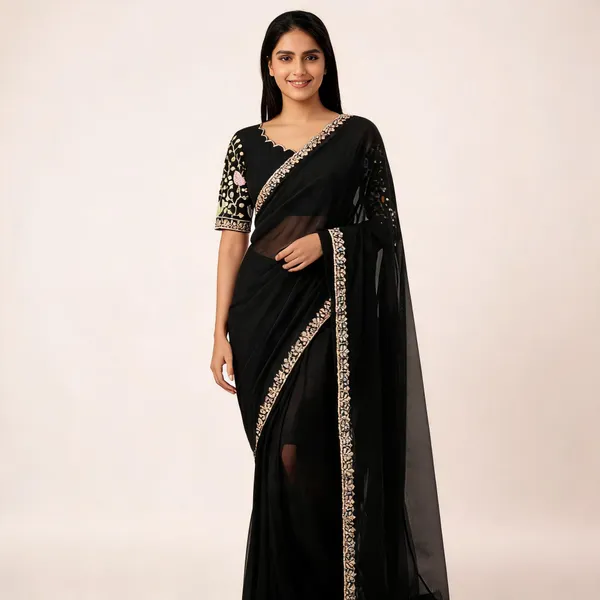 Black_Sequins_Chiffon_Saree