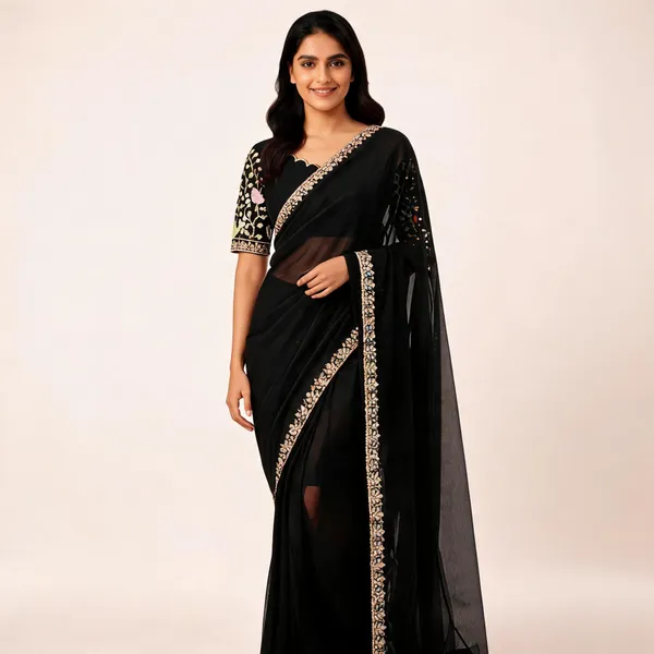 Black_Sequins_Chiffon_Saree