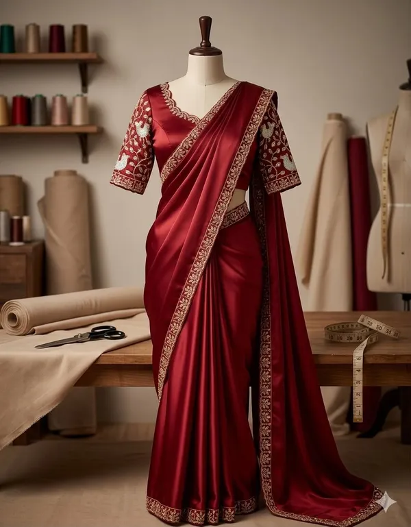 Red_Sequins_Chiffon_Saree