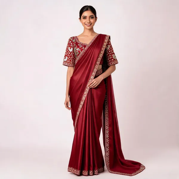 Red_Sequins_Chiffon_Saree