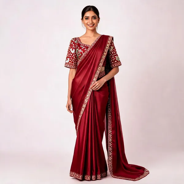 Red_Sequins_Chiffon_Saree