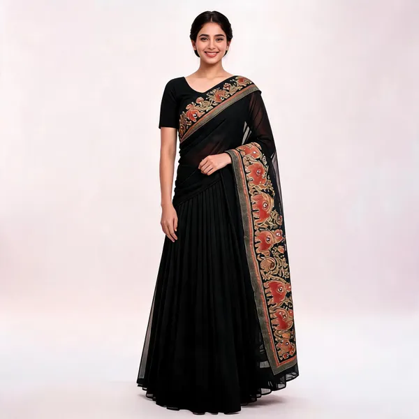 Black_Embellished_Chiffon_Saree