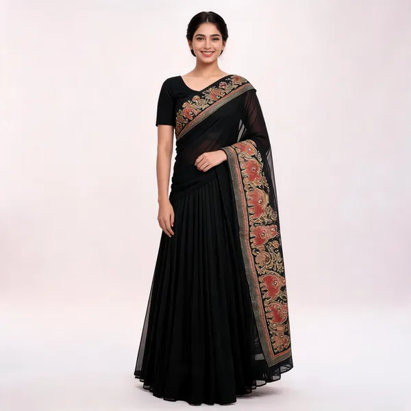 Black_Embellished_Chiffon_Saree