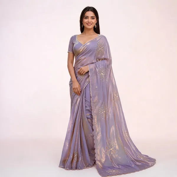 Lavender_Embellished_Satin_Saree