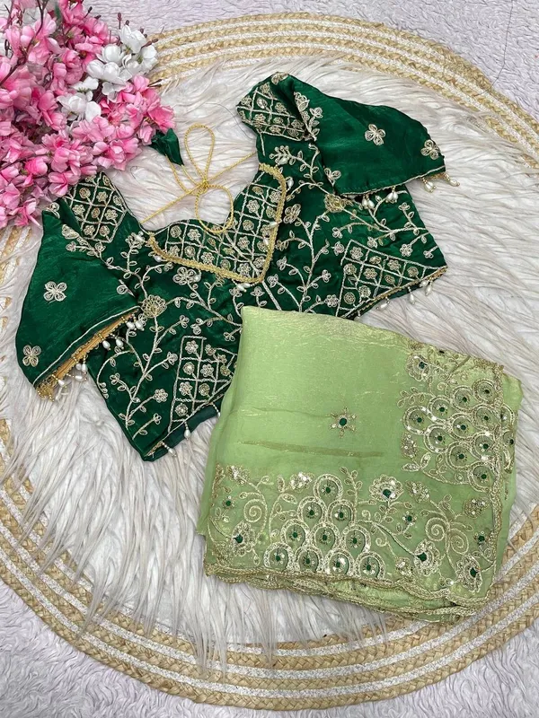 Green_Sequins_Fancy_Saree