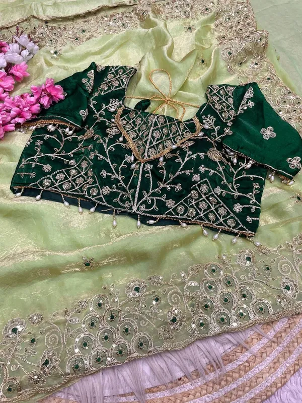 Green_Sequins_Fancy_Saree