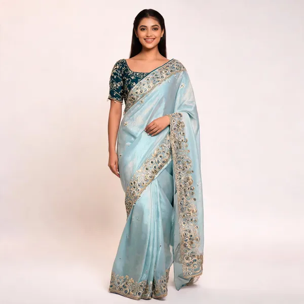 Light_Blue_Embellished_Fancy_Saree