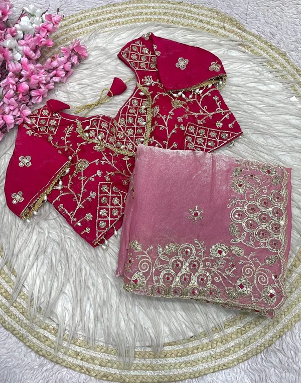 Pink_Sequins_Fancy_Saree