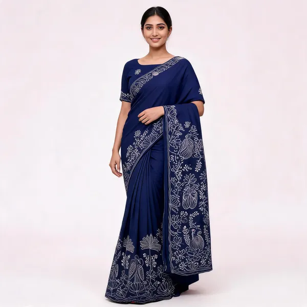 Blue_Embroidered_Fancy_Saree