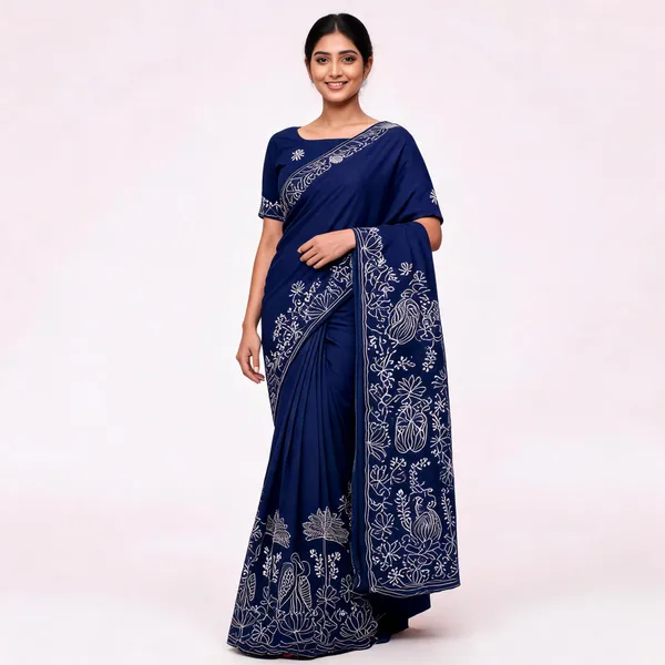 Blue_Embroidered_Fancy_Saree