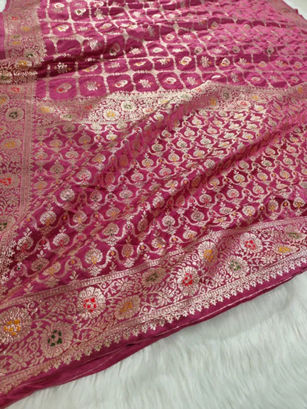 Onion_Pink_Satin_Banarasi_Saree
