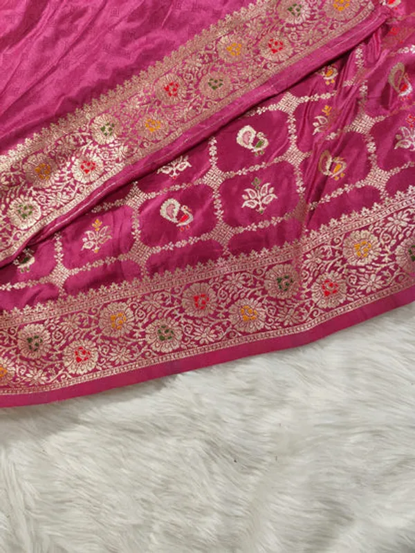 Onion_Pink_Satin_Banarasi_Saree