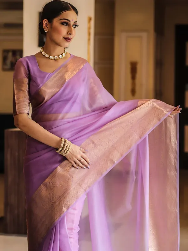 Purple_Organza_Banarasi_Saree