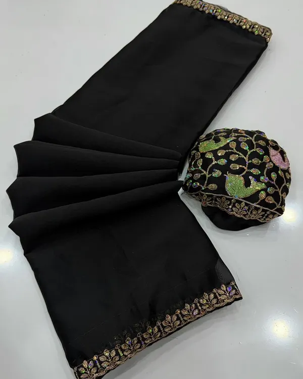 Black_Sequins_Chiffon_Saree