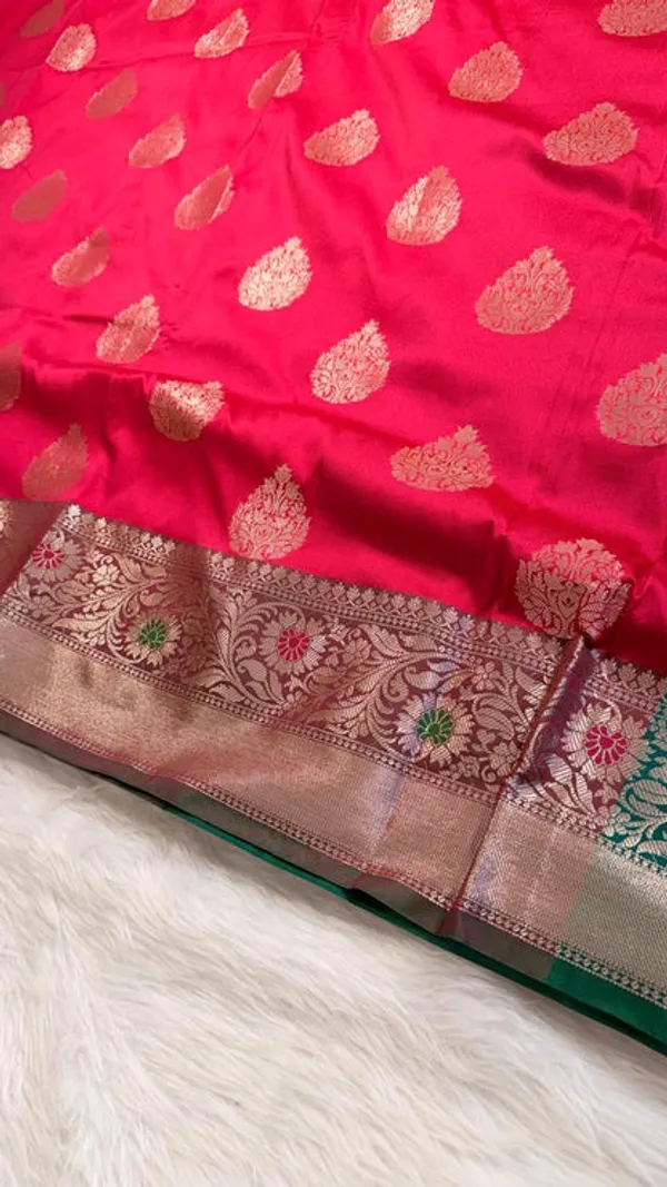 Rani_Pink_Semisilk_Banarasi_Saree