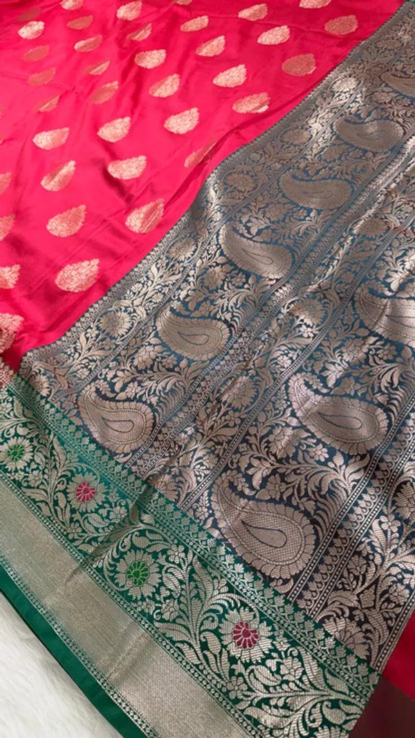Rani_Pink_Semisilk_Banarasi_Saree
