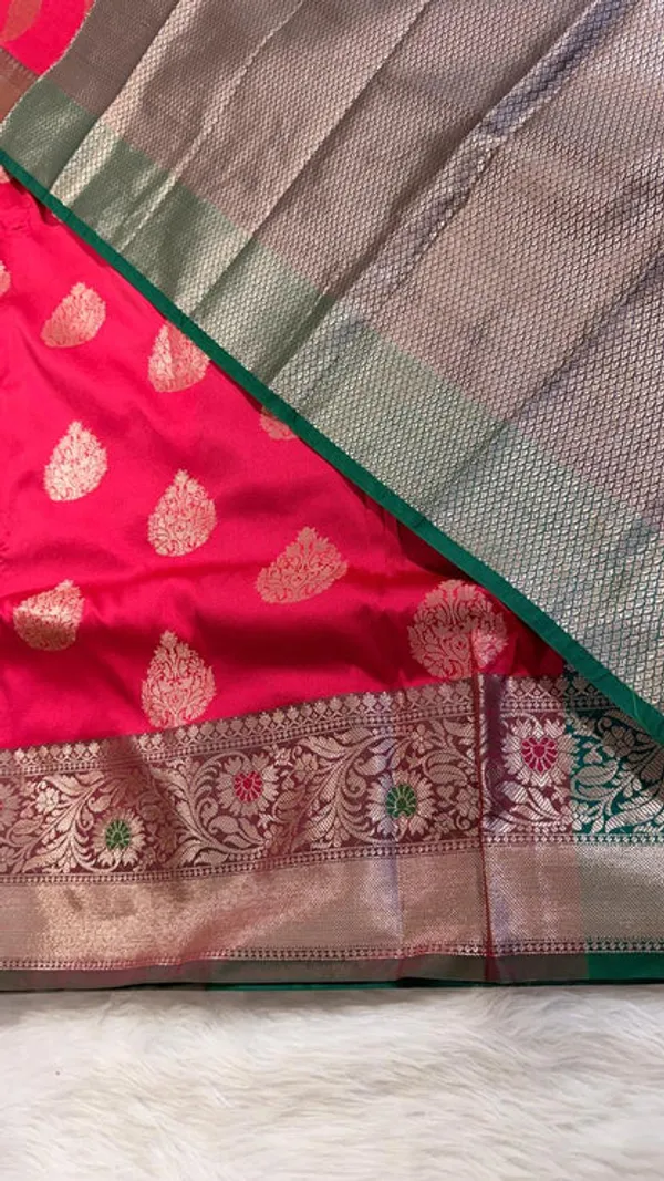 Rani_Pink_Semisilk_Banarasi_Saree