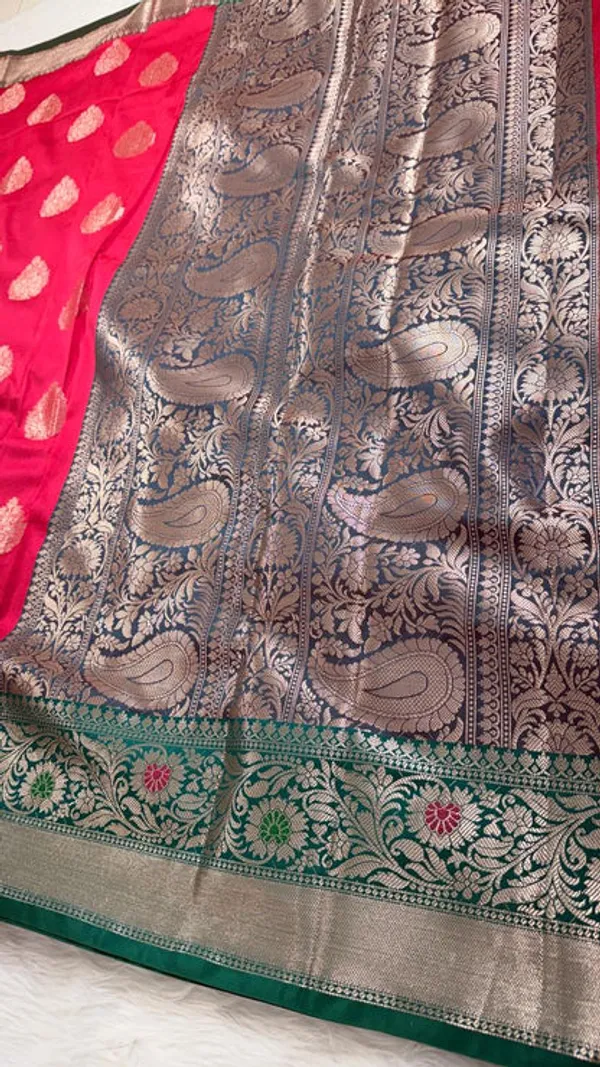 Rani_Pink_Semisilk_Banarasi_Saree