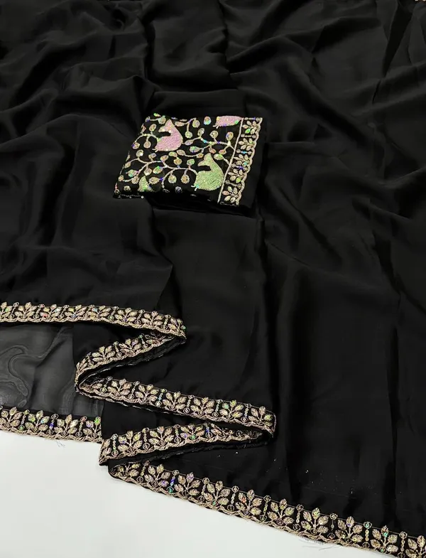 Black_Sequins_Chiffon_Saree