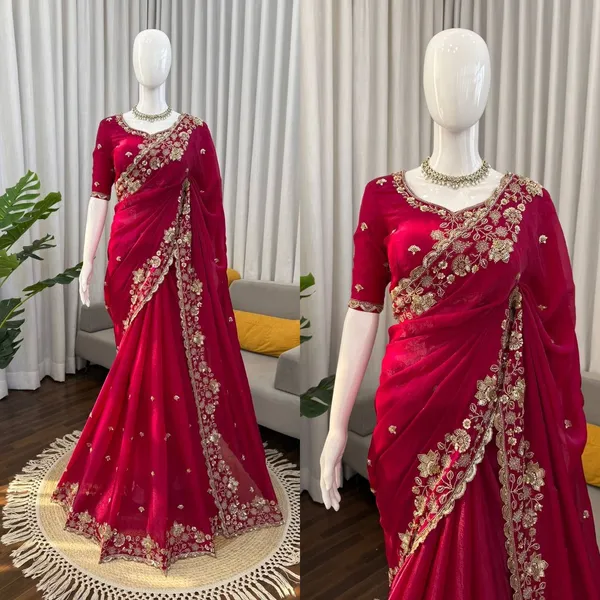 Red_Sequins_Fancy_Saree