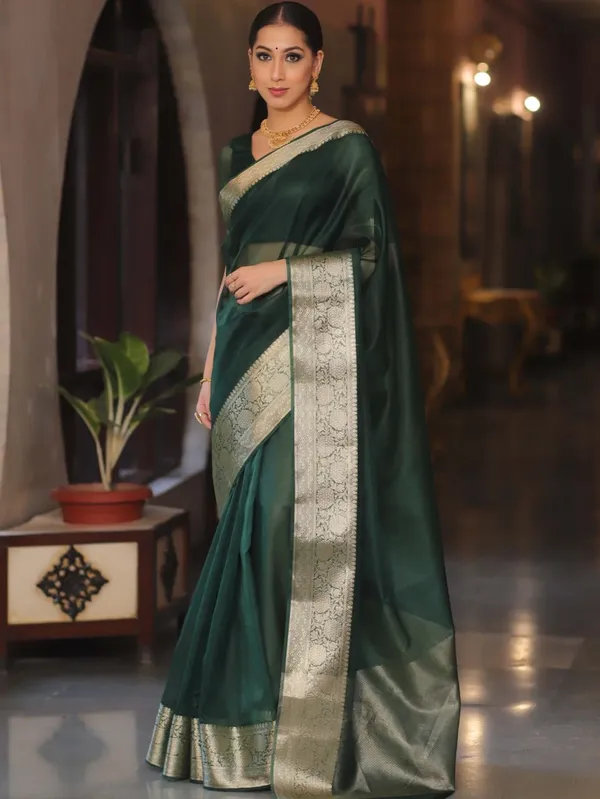Green_Organza_Banarasi_Saree