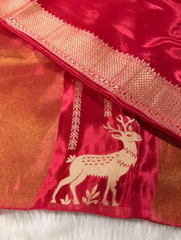 Pink_Crepe_Tissue_Banarasi_Saree