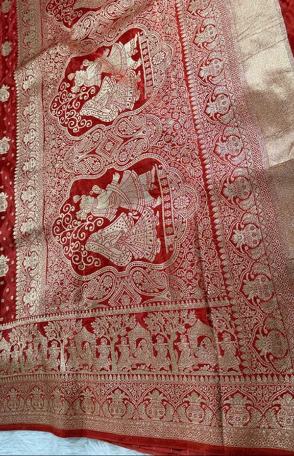 Orange_Satin_Banarasi_Saree