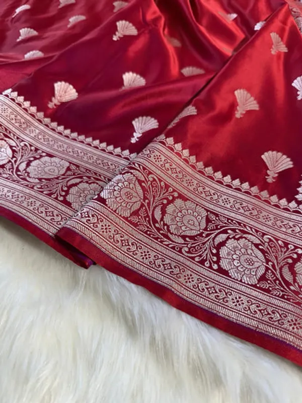 Maroon_Mashru_Banarasi_Saree