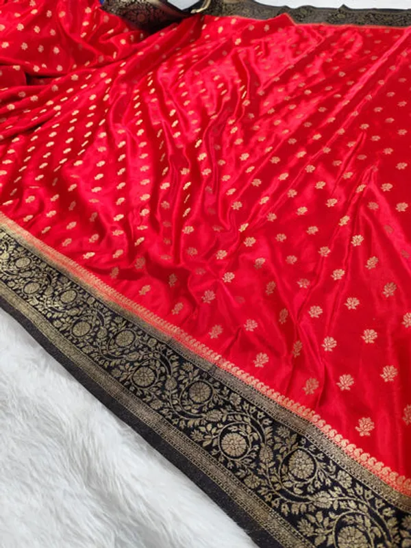 Red_Black_Satin_Banarasi_Saree