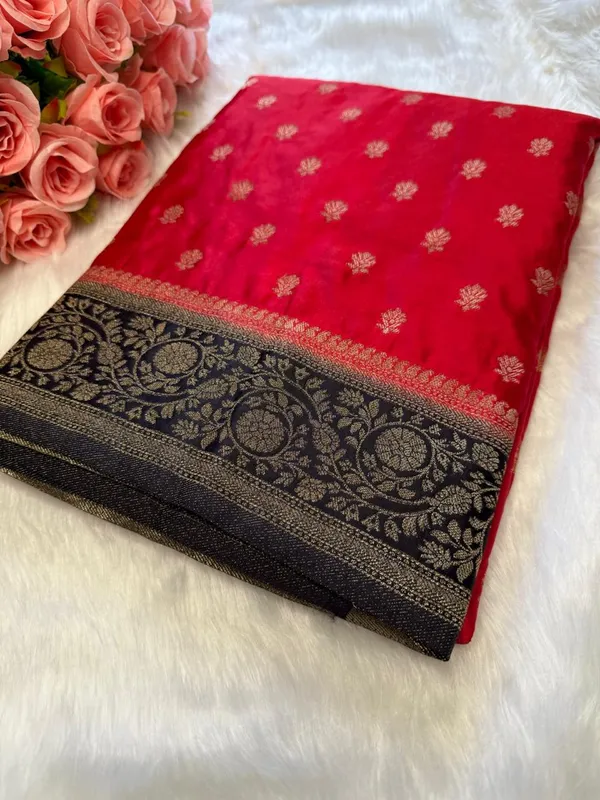 Red_Black_Satin_Banarasi_Saree