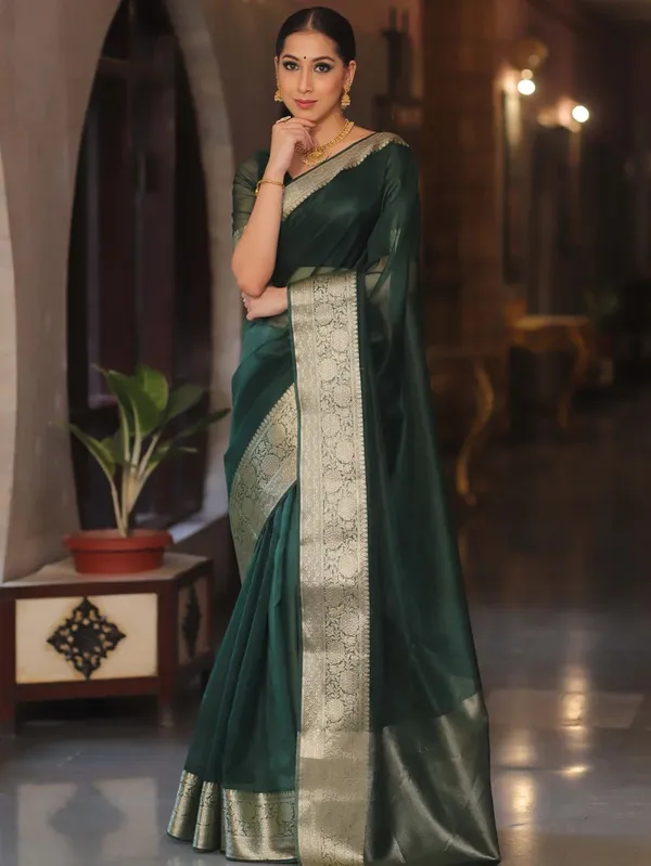 Green_Organza_Banarasi_Saree