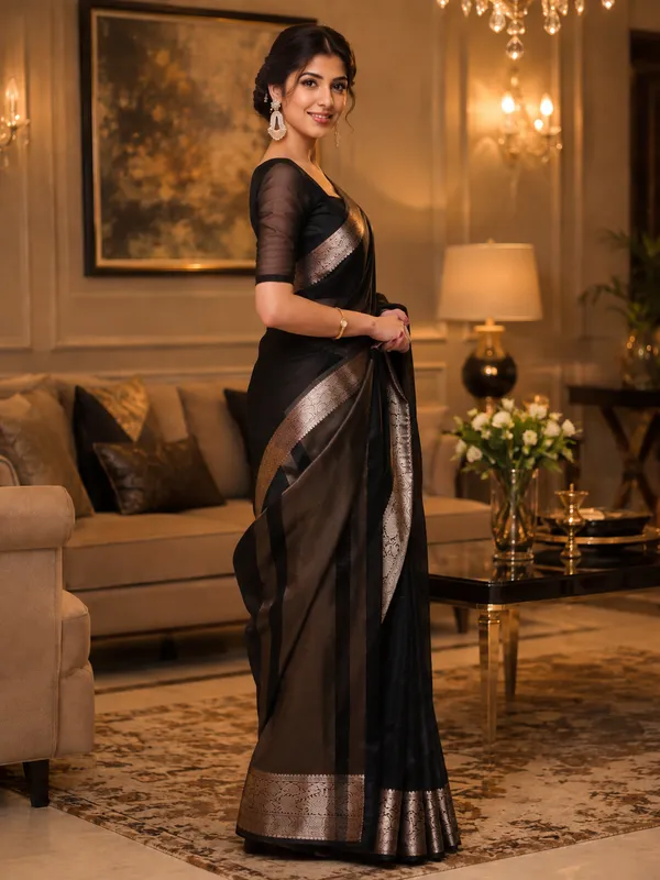 Black_Organza_Banarasi_Saree