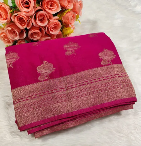 Pink_Georgette_Banarasi_Saree