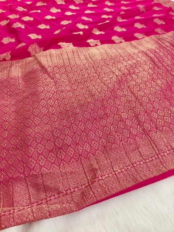 Pink_Georgette_Banarasi_Saree