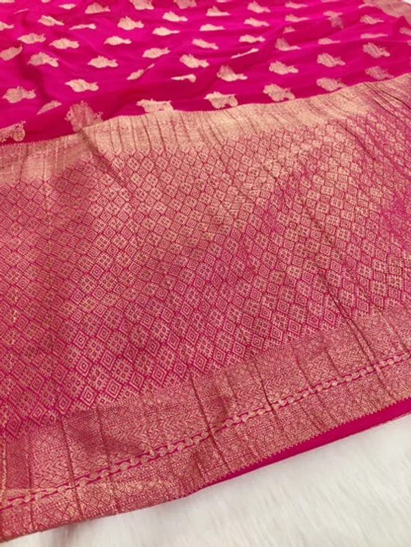 Pink_Georgette_Banarasi_Saree