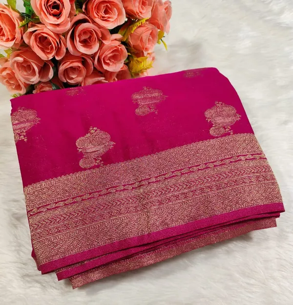 Pink_Georgette_Banarasi_Saree