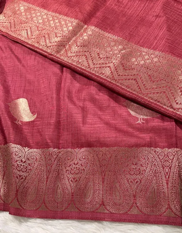 Dusty_Rose_Semisilk_Banarasi_Saree