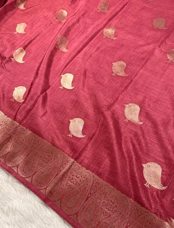 Dusty_Rose_Semisilk_Banarasi_Saree