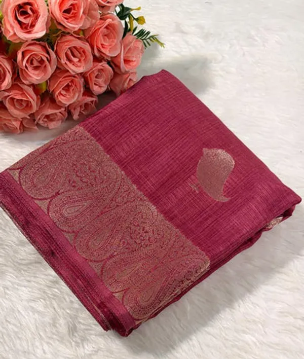 Dusty_Rose_Semisilk_Banarasi_Saree