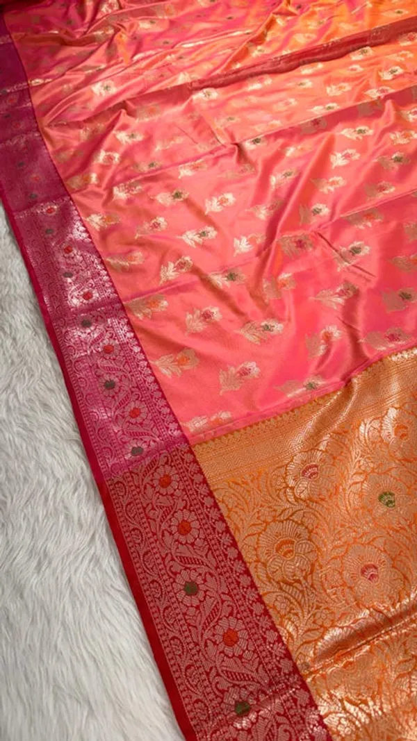Coral_Semisilk_Banarasi_Saree