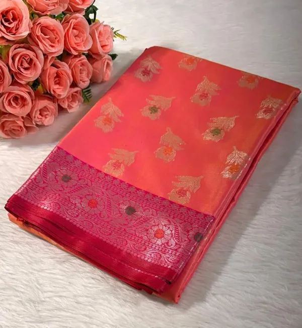 Coral_Semisilk_Banarasi_Saree