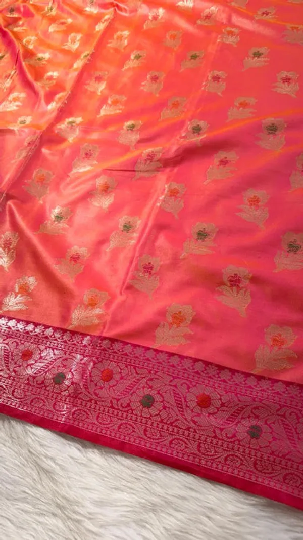 Coral_Semisilk_Banarasi_Saree
