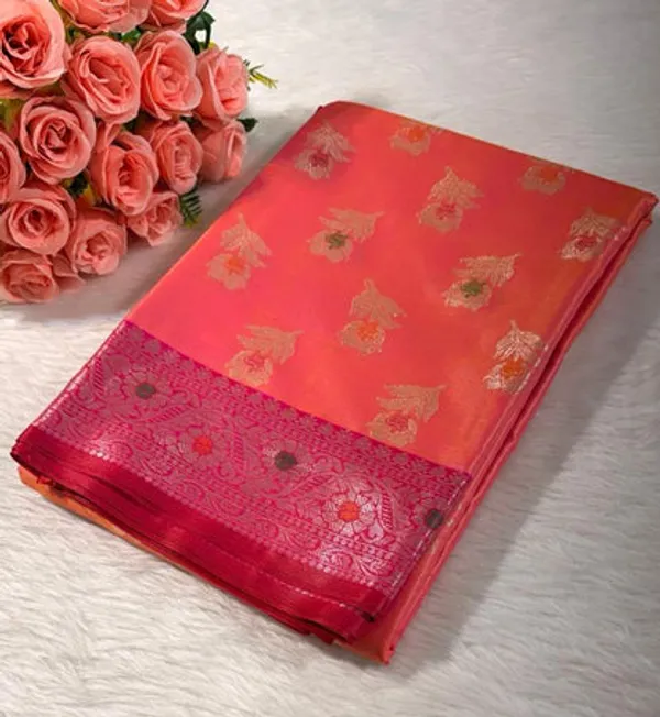 Coral_Semisilk_Banarasi_Saree