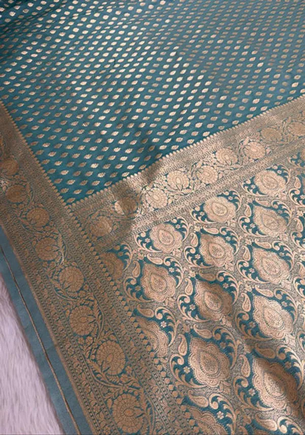Sea_Green_Semisilk_Banarasi_Saree