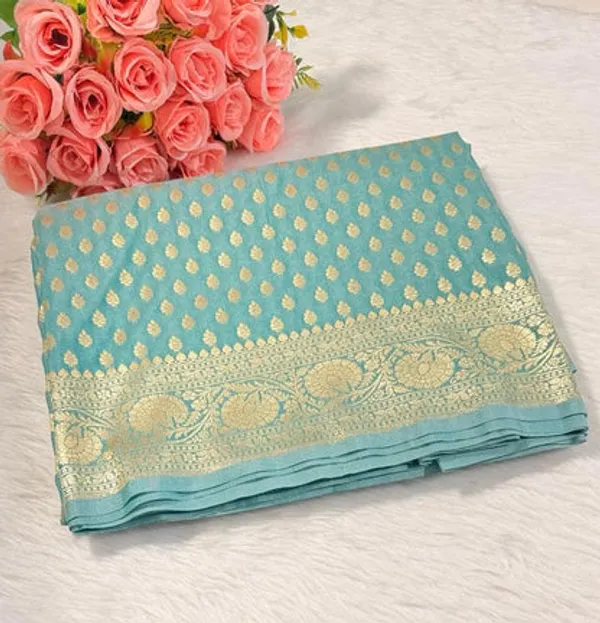 Sea_Green_Semisilk_Banarasi_Saree