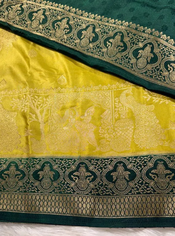 Mehendi_Green_Satin_Banarasi_Saree
