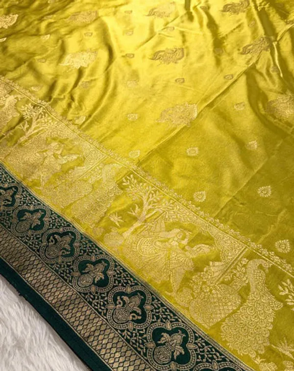 Mehendi_Green_Satin_Banarasi_Saree