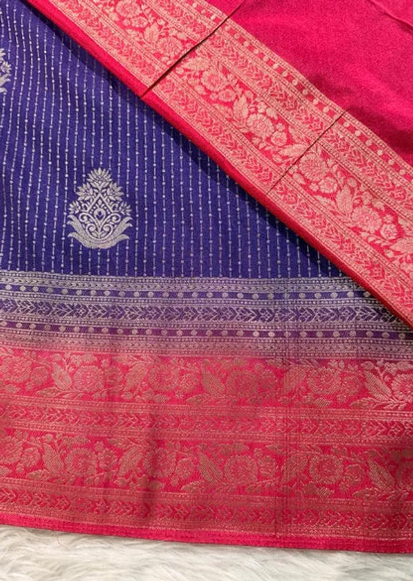 Purple_Pink_Semisilk_Banarasi_Saree