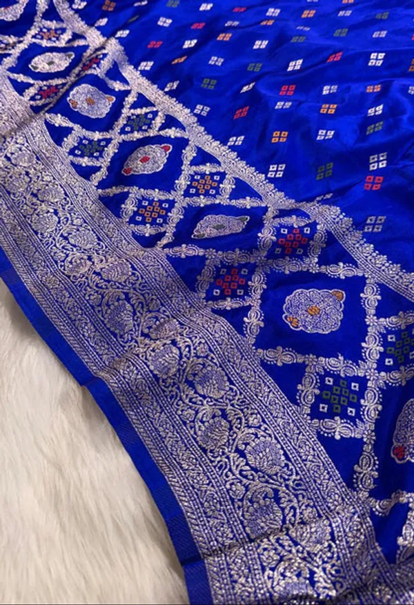 Royal_Blue_Satin_Banarasi_Saree